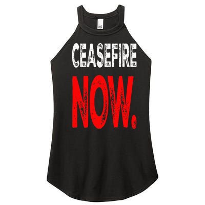 Ceasefire NOW Women’s Perfect Tri Rocker Tank