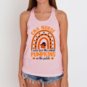 Cna Nurse Cutest Pumpkins Rainbow Halloween Spider Great Gift Women's Knotted Racerback Tank