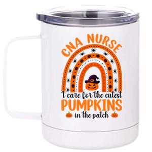 Cna Nurse Cutest Pumpkins Rainbow Halloween Spider Great Gift 12 oz Stainless Steel Tumbler Cup