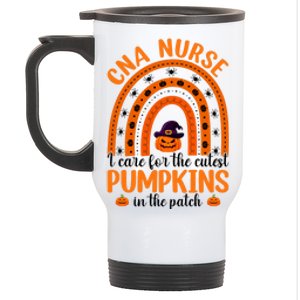 Cna Nurse Cutest Pumpkins Rainbow Halloween Spider Great Gift Stainless Steel Travel Mug