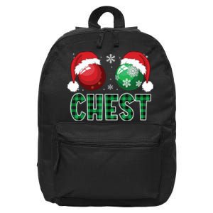 Chest Nuts Christmas Shirts Funny Matching Couple Chestnuts 16 in Basic Backpack