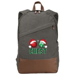 Chest Nuts Christmas Shirts Funny Matching Couple Chestnuts Cotton Canvas Backpack