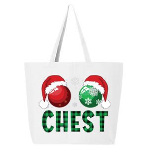 Chest Nuts Christmas Shirts Funny Matching Couple Chestnuts 25L Jumbo Tote