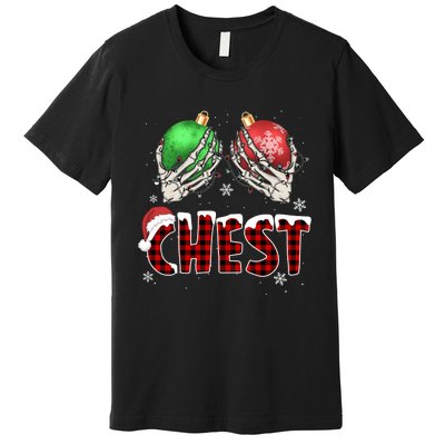 Chest Nuts Christmas Chestnuts Xmas Couple Matching Costume Premium T-Shirt