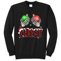 Chest Nuts Christmas Chestnuts Xmas Couple Matching Costume Tall Sweatshirt