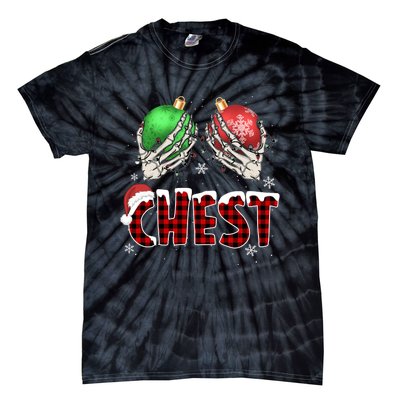 Chest Nuts Christmas Chestnuts Xmas Couple Matching Costume Tie-Dye T-Shirt