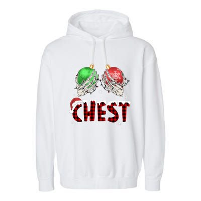 Chest Nuts Christmas Chestnuts Xmas Couple Matching Costume Garment-Dyed Fleece Hoodie