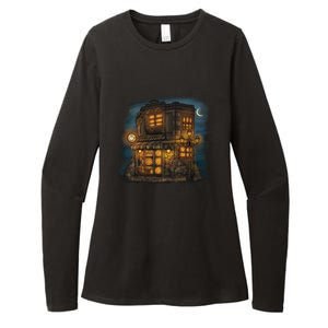 Cafe Night Womens CVC Long Sleeve Shirt