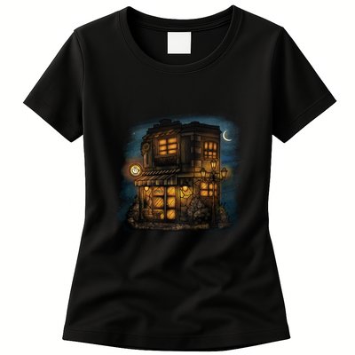 Cafe Night Womens T-Shirt