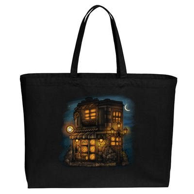 Cafe Night Cotton Canvas Jumbo Tote