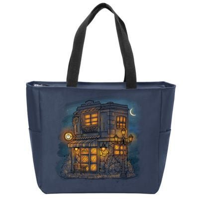 Cafe Night Zip Tote Bag