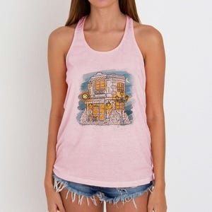 Cafe Night Women's Knotted Racerback Tank