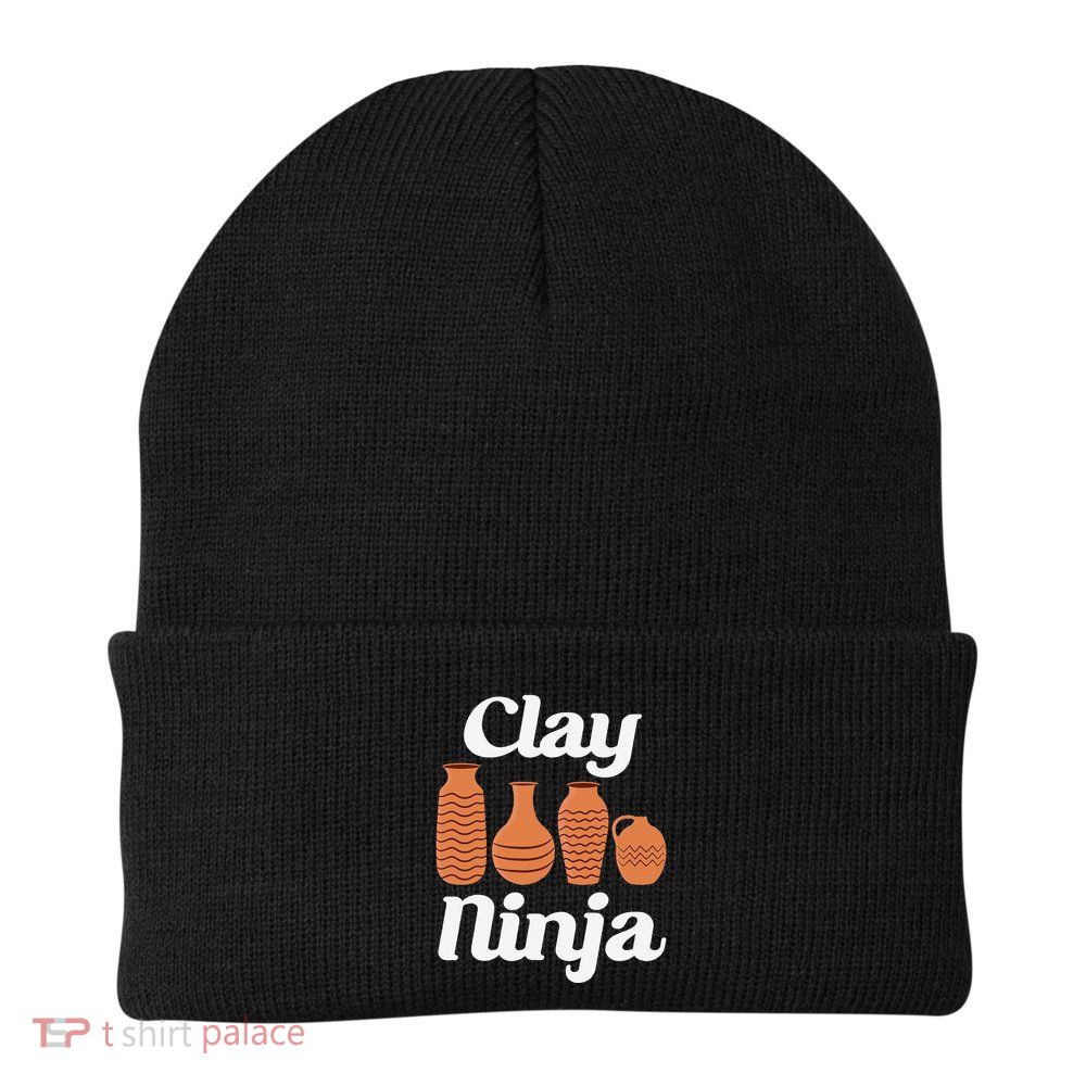 Clay Ninja Ceramic Funny Pottery Knit Cap Winter Beanie