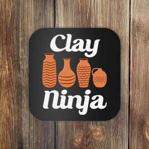 Clay Ninja Ceramic Funny Pottery Coaster