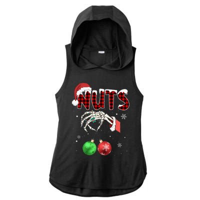 Chest Nuts Christmas Funny Xmas Couples  Ladies PosiCharge Tri-Blend Wicking Draft Hoodie Tank