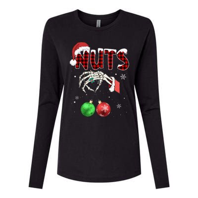 Chest Nuts Christmas Funny Xmas Couples  Womens Cotton Relaxed Long Sleeve T-Shirt