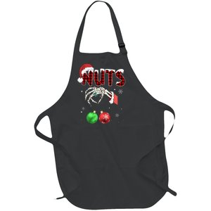 Chest Nuts Christmas Funny Xmas Couples  Full-Length Apron With Pockets