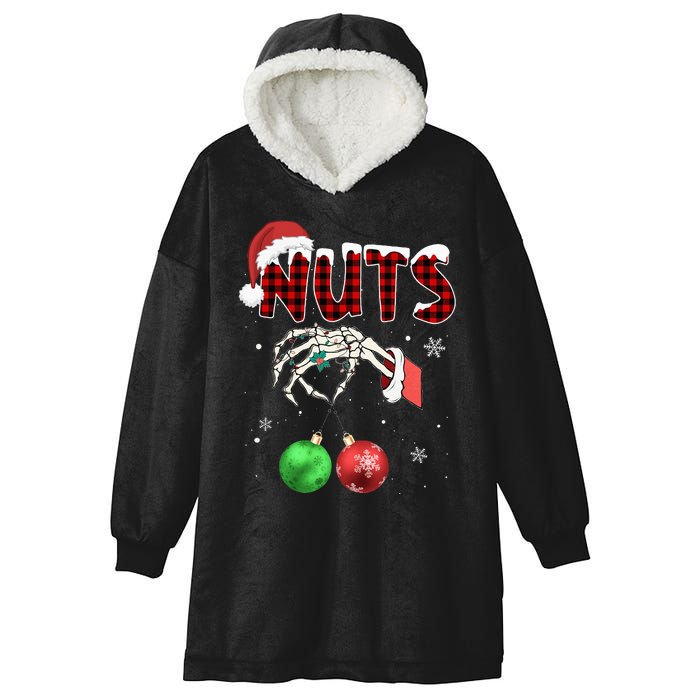 Chest Nuts Christmas Funny Xmas Couples  Hooded Wearable Blanket