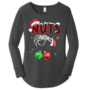 Chest Nuts Christmas Funny Xmas Couples  Women's Perfect Tri Tunic Long Sleeve Shirt