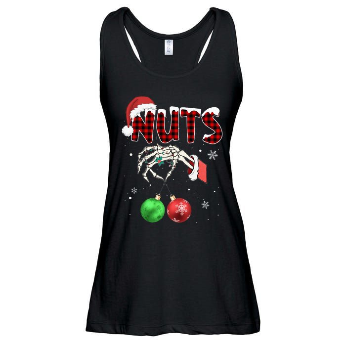 Chest Nuts Christmas Funny Xmas Couples  Ladies Essential Flowy Tank