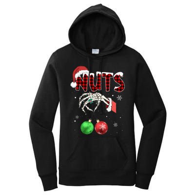 Chest Nuts Christmas Funny Xmas Couples  Women's Pullover Hoodie