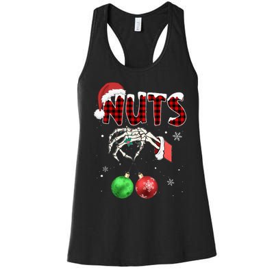 Chest Nuts Christmas Funny Xmas Couples  Women's Racerback Tank