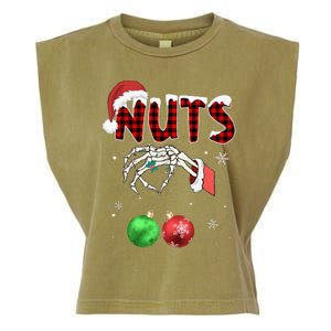 Chest Nuts Christmas Funny Xmas Couples  Garment-Dyed Women's Muscle Tee