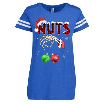 Chest Nuts Christmas Funny Xmas Couples  Enza Ladies Jersey Football T-Shirt