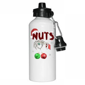 Chest Nuts Christmas Funny Xmas Couples  Aluminum Water Bottle