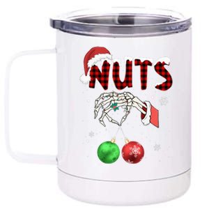 Chest Nuts Christmas Funny Xmas Couples  12 oz Stainless Steel Tumbler Cup