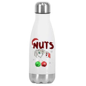 Chest Nuts Christmas Funny Xmas Couples  Stainless Steel Insulated Water Bottle