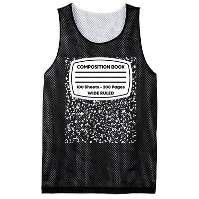 Composition Notebook Costume Matching Group Halloween Mesh Reversible Basketball Jersey Tank