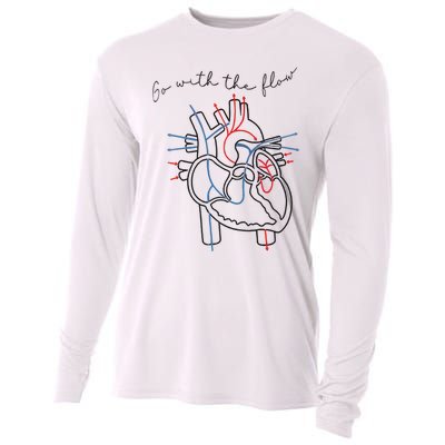 CVICU Nursing Cardiac Nurse Heart Flow Anatomy Cooling Performance Long Sleeve Crew