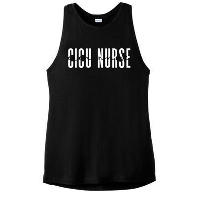 Cicu Nurse Cardiovascular Pediatric Cardiac Icu Nurse Gift Ladies PosiCharge Tri-Blend Wicking Tank