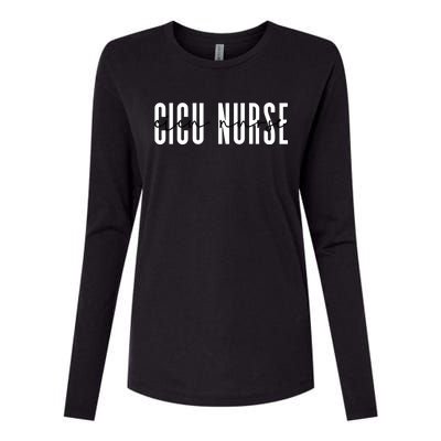 Cicu Nurse Cardiovascular Pediatric Cardiac Icu Nurse Gift Womens Cotton Relaxed Long Sleeve T-Shirt