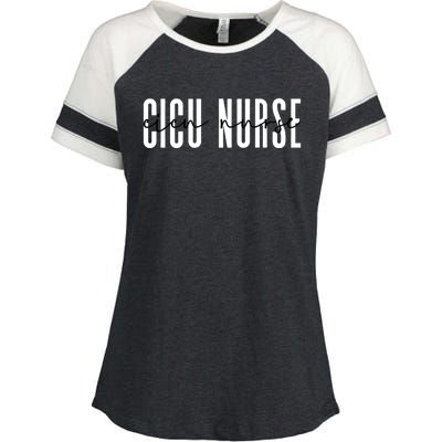 Cicu Nurse Cardiovascular Pediatric Cardiac Icu Nurse Gift Enza Ladies Jersey Colorblock Tee