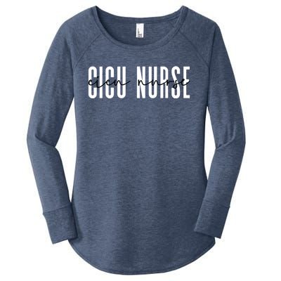 Cicu Nurse Cardiovascular Pediatric Cardiac Icu Nurse Gift Women's Perfect Tri Tunic Long Sleeve Shirt