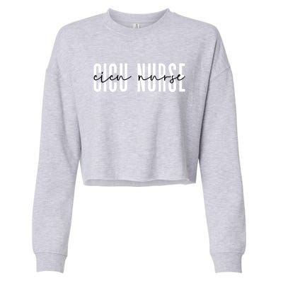 Cicu Nurse Cardiovascular Pediatric Cardiac Icu Nurse Gift Cropped Pullover Crew