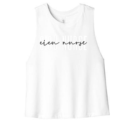 Cicu Nurse Cardiovascular Pediatric Cardiac Icu Nurse Gift Women's Racerback Cropped Tank