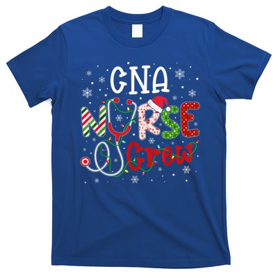 Cna Nurse Crew Christmas Santa Hat Stethoscope Xmas Lights Cute Gift T-Shirt