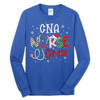 Cna Nurse Crew Christmas Santa Hat Stethoscope Xmas Lights Cute Gift Tall Long Sleeve T-Shirt