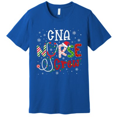 Cna Nurse Crew Christmas Santa Hat Stethoscope Xmas Lights Cute Gift Premium T-Shirt