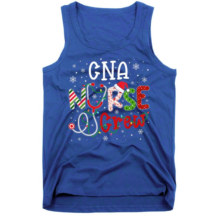 Cna Nurse Crew Christmas Santa Hat Stethoscope Xmas Lights Cute Gift Tank Top