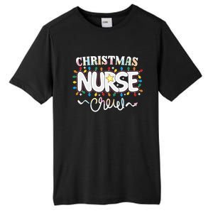 Christmas Nurse Crew Party Cute Nursing Np Rn Xmas Lights Gift Tall Fusion ChromaSoft Performance T-Shirt