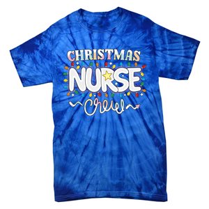 Christmas Nurse Crew Party Cute Nursing Np Rn Xmas Lights Gift Tie-Dye T-Shirt