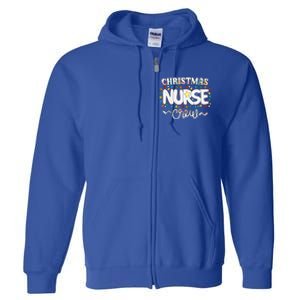 Christmas Nurse Crew Party Cute Nursing Np Rn Xmas Lights Gift Full Zip Hoodie