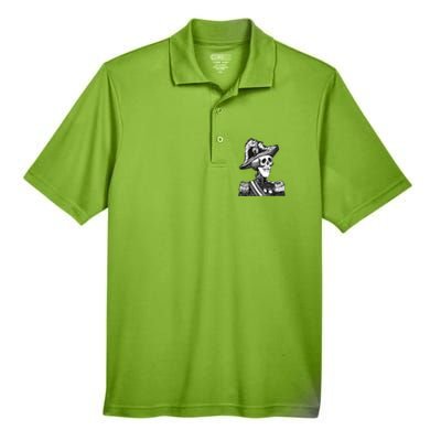 Calaca Naval Capitan Cool Gift Mexico Skeleton Style Gift Men's Origin Performance Piqué Polo