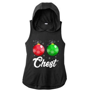 Chest Nuts Christmas Matching Couple Chestnuts Xmas Pajamas Ladies PosiCharge Tri-Blend Wicking Draft Hoodie Tank