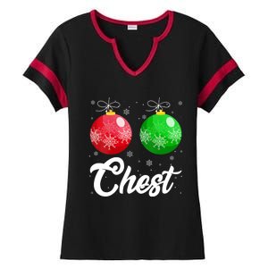 Chest Nuts Christmas Matching Couple Chestnuts Xmas Pajamas Ladies Halftime Notch Neck Tee