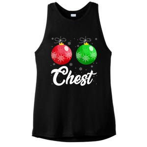 Chest Nuts Christmas Matching Couple Chestnuts Xmas Pajamas Ladies PosiCharge Tri-Blend Wicking Tank